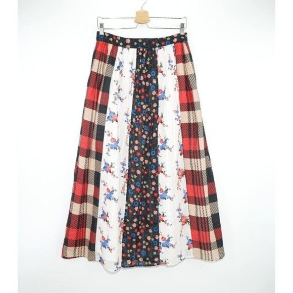 Anthropologie Let Me Be Contrast Maxi Skirt - Picture 7 of 12